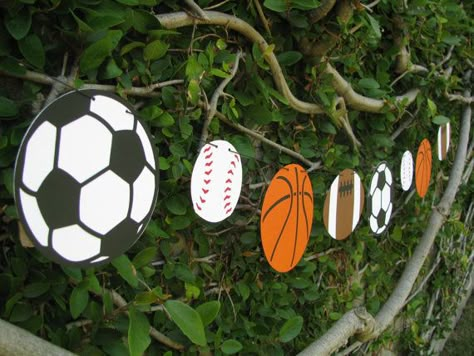 Sports Day Decoration, Baby Shower Sports, Sports Theme Classroom, Sports Baby Shower Theme, Sports Room Decor, Mommy Son, Sports Baby Shower, Sports Theme Birthday, Sport Theme