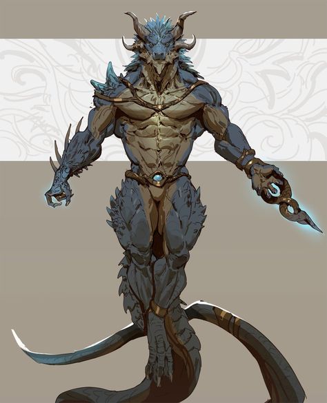 Humanoid Creature Design Male, Reptilian People, Humanoid Dragon, Dungeons And Dragons Races, Humanoid Creatures, Scifi Fantasy Art, Dungeons And Dragons Classes, Creature Artwork, Dungeons And Dragons Characters