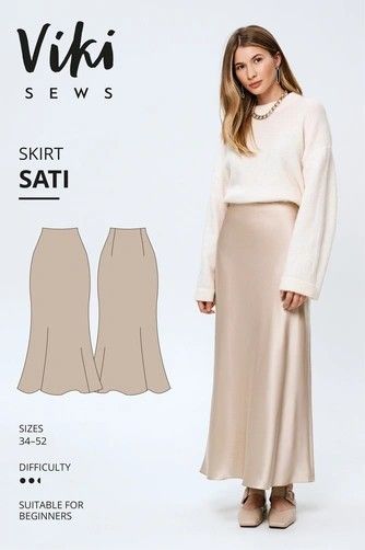 Pola Rok, Skirt Pattern Free, Skirt Patterns, Sewing Projects Clothes, Skirt Patterns Sewing, Sewing Skirts, Patterns Sewing, Diy Sewing Clothes, Clothes Sewing