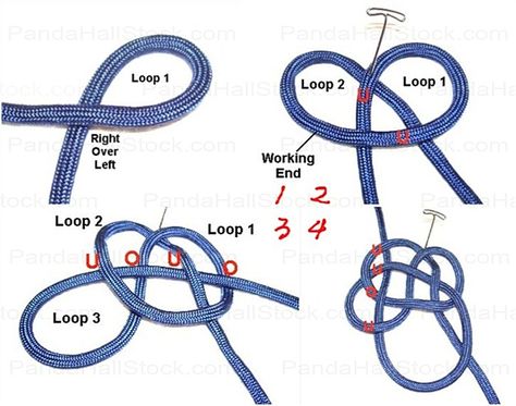 Step by step knots tutorial-How to tie a Chinese button knot ... Chinese Button Knot, Monkey Knot, Button Knot, Chinese Button, Chinese Crafts, Decorative Knots, Paracord Knots, Knots Diy, Knots Tutorial