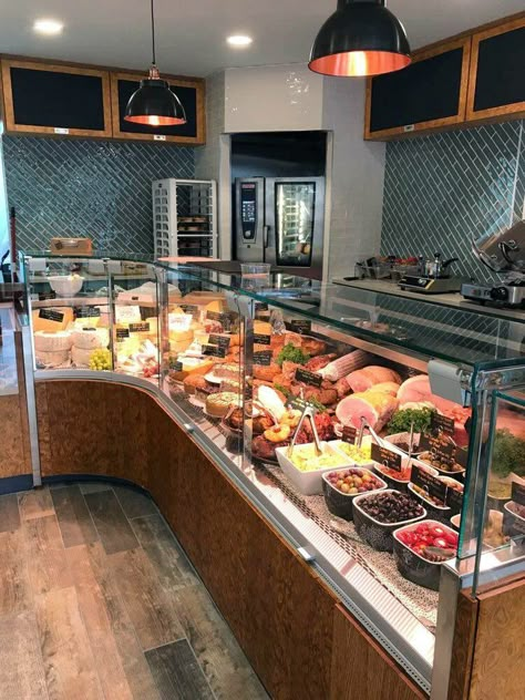 William Dyer Deli Shop — Creative Retail Solutions Butchery Design Shops, Deli Counter Design, Deli Cafe Ideas Interior Design, Butcher Shop Design Interiors, Deli Shop Design, Deli Interior Design, Deli Interior, Delicatessen Shop, Delicatessen Design