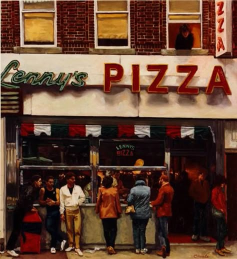 Lenny's Pizza Pizzeria New York, Brooklyn Food, Ny Pizza, New York Pizza, Pizza Shop, Pizza Bar, I Love Pizza, Saturday Night Fever, Ny Style