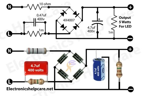 Adjustable Power Supply Circuit Diagram, Power Supply Circuit Diagram, Simple Electronic Circuits, Electronics Projects For Beginners, Power Supply Design, Power Supply Circuit, Electronic Circuit Design, Electrical Circuit Diagram, Ac To Dc