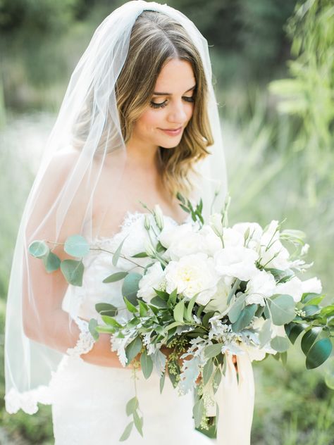 Natural Green Eucalyptus Leaf Bouquet Golf Resort Wedding, White Rose Wedding Bouquet, Tucson Wedding, White Roses Wedding, Rose Wedding Bouquet, White Bridal Bouquet, Emily Rose, White Wedding Bouquets, White Wedding Flowers