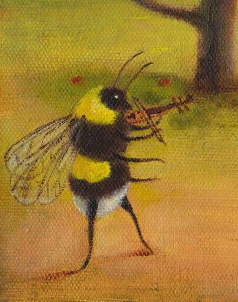 Cozy Art, Arte Peculiar, Junji Ito, Bee Art, Fantasy Illustration, 귀여운 동물, Art Project, Animal Paintings, Pretty Art