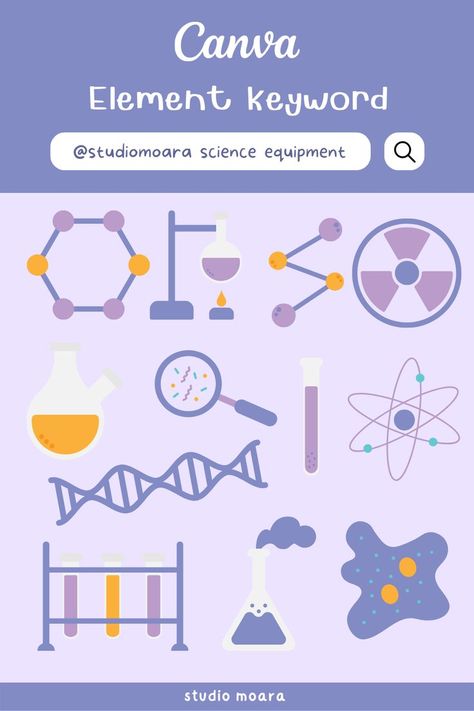 Search on canva element: @studiomoara scienece equipment #canvaelement #elementkeywords #science #laboratorium #labequipment #school #simple Science Equipment, Keyword Elements Canva, Canvas Learning, Canva Element, Bullet Journal School, Canva Tutorial, Aesthetic Template, Scientific Illustration, Canva Design