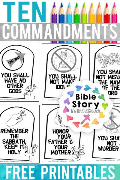 Free Ten Commandment Bible Printables for K-5.  Students learn their ten commandments with our free printable coloring pages, bookmakrs, crafts, flashcards and more. 10 Commandments Kids, Ten Commandments Craft, 10 Commandments Craft, Kids Bible Study, Preschool Bible Lessons, Kids Sunday School Lessons, Bible Activities For Kids, Bible Story Crafts, Sunday School Kids