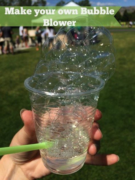 How to Make Your Own Bubble Blower Vetenskapliga Experiment, Bubble Blower, Kid Science, Bubble Party, Kid Experiments, Preschool Science, Toddler Fun, Science Experiments Kids, Kid Activities