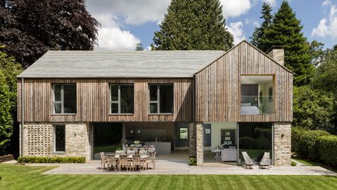 Self Build Houses, House Cladding, Build Your Own House, Wood Cladding, Timber Cladding, Barn Style, Residential Architecture, Barn House, New Builds