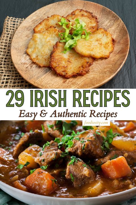 29 Irish Recipes - Easy And Authentic Ideas - Foodiosity Authentic Irish Recipes, Easy Irish Recipes, Irish Dinner, Irish Recipes Authentic, Irish Cooking, Irish Dishes, Steak And Ale, Irish Cuisine, St Patrick's Day Decor