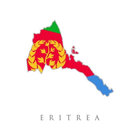 Eritrea flag and outline of the country on a white background. Eritrea contry flag with high resolution vector. Eritrean Flag, Eritrea Flag, Background Powerpoint, Country Maps, All Countries, Happy Independence Day, Scroll Saw, Countries Of The World, Country Flags