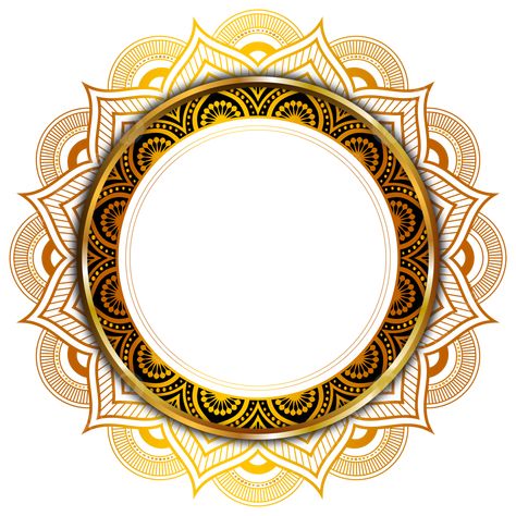 Psd Files Download Free, Islamic Graphic Design, Circular Frame Design, Mandala Circle Design, Circle Logo Png, Golden Circle Frame, Islamic Frames, Islamic Png, Mandala Gold