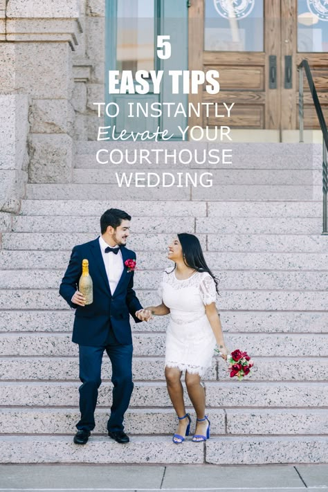 Getting Married At The Courthouse Dresses, Court House Wedding Hairstyles, Best Courthouse To Get Married, Wedding At The Courthouse Ideas, Boho Courthouse Wedding, Civil Marriage Outfit Bride, Courthouse Wedding Elopements, Court Wedding Photo Ideas, Mens Courthouse Wedding Attire