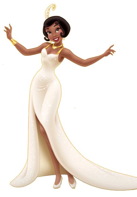 Brown Hair Disney Princess, Princess Tiana Wedding Dress, Princess Tiana Blue Dress, Tiana Blue Dress, Tiana Disney Princess, Princess Dress Drawing, Disney Princess List, Princess Tiana Costume, Princess Tiana Dress