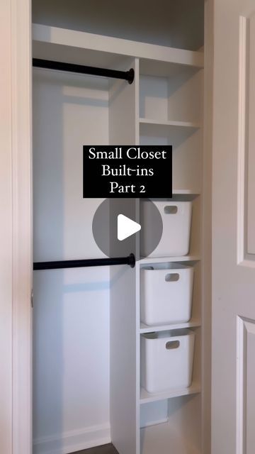 Sliding Closet Storage Ideas, Tiny Built In Closet, Small Living Room Closet Ideas, Small Bedroom Cupboard Ideas Built Ins, Creating Closet Space In A Small Room, Closet Organization Ideas Small Storage, Redo Small Closet Space, Shelving In Small Closet, Small Bedroom Closet Shelving Ideas