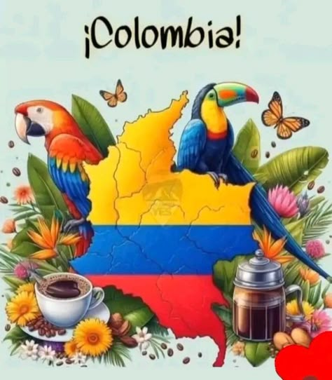 Colombia Poster, Multicultural Night, Colombia Country, Colombian Flag, Blackboard Art, Colombia Flag, Colombian Culture, Visit Colombia, Colombia South America