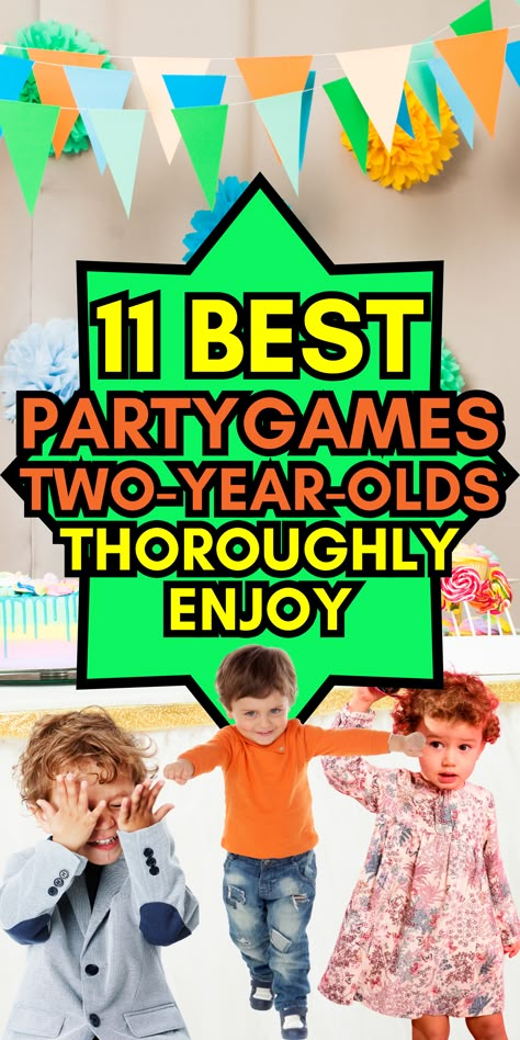 Here is a list of 11 fun easy party games for toddlers / two year olds, party games for toddlers to enjoy at birthday parties. Party entertainment for two year old boys and girls, fun party activities to keep two year olds entertained and indoor and outdoor parties, musical statues, parachute games, action sing a long songs, Christmas party games for two year olds and toddlers, games to play with two year olds, party games to play at home with toddlers, easy to prep party games Party Games For Two Year Olds, Games For Two Year Olds Birthday, Games To Play With Two Year Olds, 2nd Birthday Party Games Activities, Games To Play At Toddler Birthday Party, Three Year Old Party Activities, Games To Play With Toddlers Indoor, 2nd Birthday Activities Indoor, Four Year Old Birthday Games