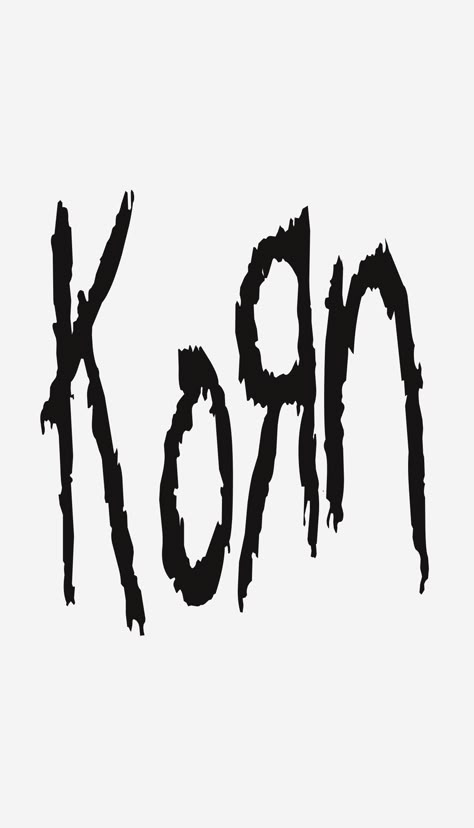 Korn Logo, Stickers Rock, Reaper Drawing, Basement Door, Moon Stars Art, Stencil Logo, Rock Band Logos, Vinyl Creations, Band Names