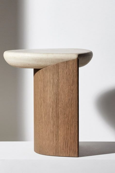 Marble Stools, Christophe Delcourt, Bronze Side Table, Loose Furniture, Earthy Home, Black Side Table, Wooden Side Table, Side Table Design, Bathroom Inspiration Decor