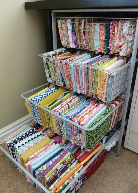 Fabric Storage Ideas, Creative Shelving Ideas, Sewing Room Inspiration, Small Craft Rooms, Craft Closet, Sewing Room Storage, Sewing Room Design, Dream Craft Room, Craft Room Design