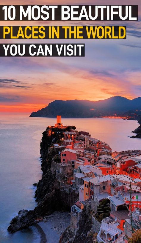 Here are the top 10 most beautiful places to visit in the world! It was SO hard narrowing the list down since there are so many wonderful places around the world. What do you think of our selection? #BeautifulPlaces #Beautiful #Places Adventure Tourism, Adventure Travel Explore, Beautiful Travel Destinations, Places In The World, Top Travel Destinations, Dream Travel Destinations, Beautiful Places In The World, Beautiful Places To Travel, Best Places To Travel