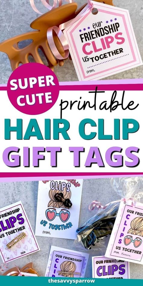 Hair Clip Valentine Printable, Claw Clip Gift Ideas, Claw Clip Valentine Card, Hair Clip Party Favors, Hair Clip Valentine Card, Hair Clip Gift Tag, Young Women Christmas Gifts, Yoga Birthday Party, Christian Valentines Cards