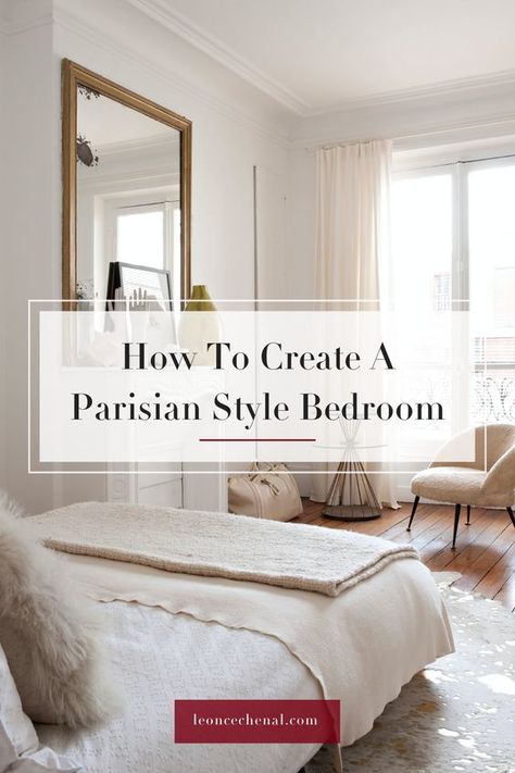 Bedroom Paris Aesthetic, Parisian Loft Bedroom, French Decor Bedroom Parisian Apartment, Small Bedroom Parisian, Parisian Bedroom Furniture, Parisian Style Room Bedrooms, Parisian Master Suite, Parisian Wardrobe Interior, Modern Classic Parisian Interior