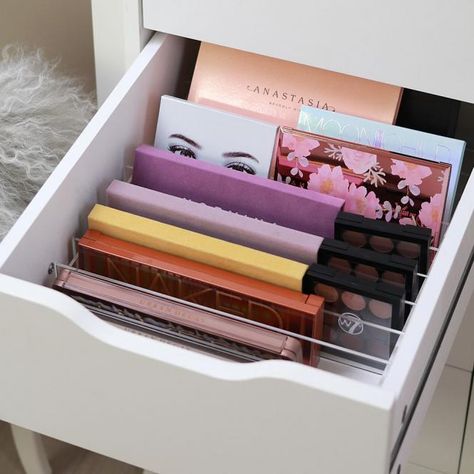 Ikea Alex Drawers Makeup, Makeup Organiser Ikea, Makeup Organization Ikea, Alex Drawer Organization, Ikea Makeup Storage, Acrylic Makeup Organizers, Ikea Makeup, Ikea Alex Drawers, Beauty Room Vanity