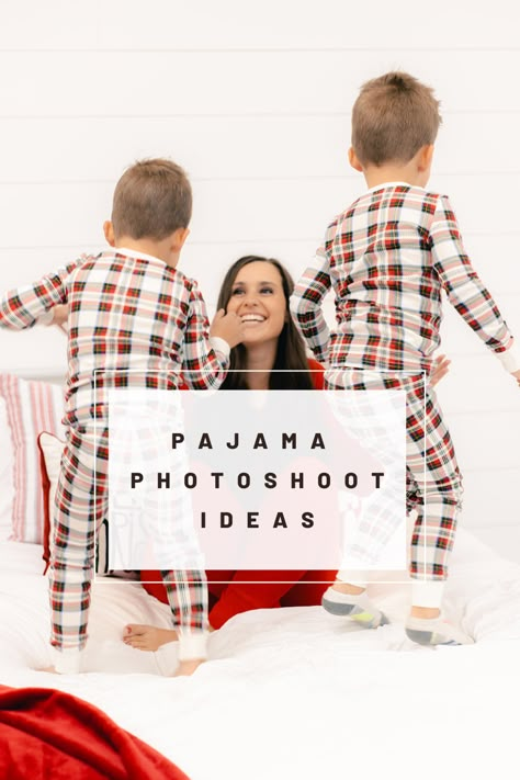 Family Christmas Pajamas Photoshoot, Christmas Pajama Photos, Diy Christmas Family Photo, Take Photos At Home, Toddler Christmas Photoshoot, Family Christmas Card Pictures, Christmas Pajamas Photoshoot, Pj Photoshoot, Toddler Christmas Pictures