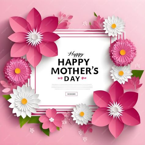 A pink background with white and pink flowers and text happy mothers day | Premium AI-generated image Flower Text, White And Pink Flowers, Pink Background, Happy Mothers Day, Happy Mothers, Pink Flowers, Graphic Resources, Mothers Day, Flowers