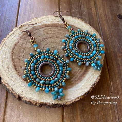 Seed Beaded Jewelry, Beading Board, Natural Stone Earrings, Handmade Jewelry Earrings, Earrings Beaded, Beaded Anklets, Earrings Green, Jewelry Gemstone, Earrings Blue