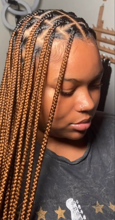 Protective Knotless Braids, Braid Sizes For Black Women, Normal Braids For Black Hair, Medium Braid Parts, Simple Knotless Braids Hairstyles, Hair Styles Knotless Braids, Normal Braids Hairstyles, Knottles Braids Styles, Dark Purple Box Braids