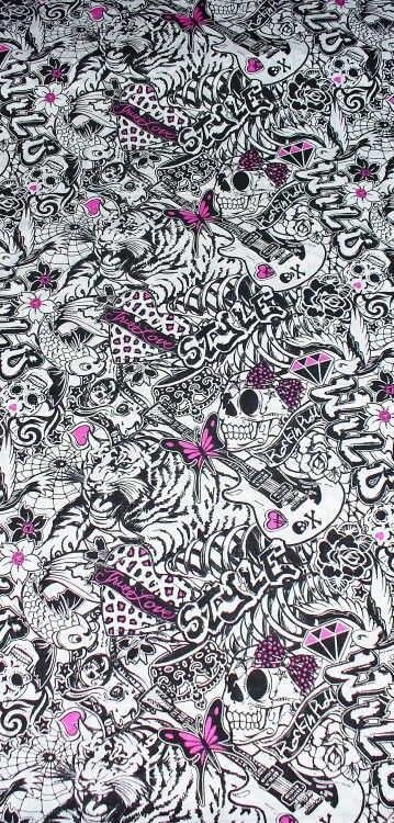 Wild White Emo Wallpaper, Emo Patterns, Rockabilly Wallpaper, Pink Emo Wallpaper, Emocore Wallpaper, Mall Goth Wallpaper, Emo Design, Goth Pattern, Punk Background