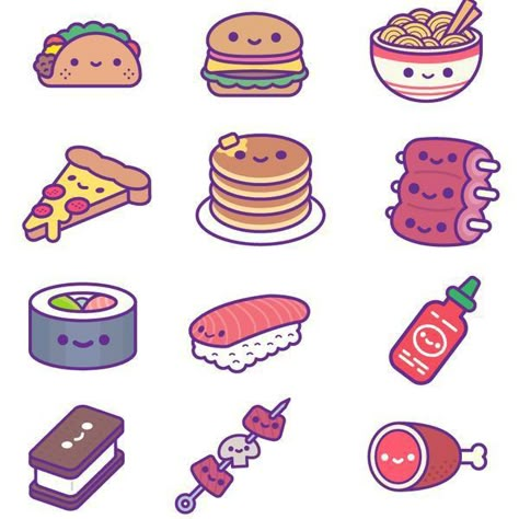 Please visit if you need similar design Kawaii Party, Arte Doodle, Food Doodles, 귀여운 음식 그림, Arte Do Kawaii, Cute Food Drawings, Food Drawings, Stickers Kawaii, Cute Animal Drawings Kawaii