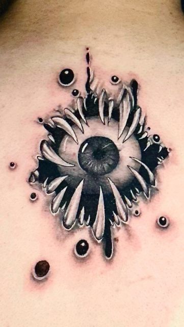 One Eye Tattoo Design, Dark Eyes Tattoo, Dark Eye Tattoo, Eye Design Tattoo, Tattoo Of An Eye, Eyes Tattoo Design, Black Tattoo Design, Eye Tattoo Design, Black Tattoo Ideas