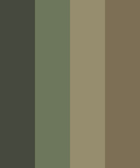 American Camouflage Color Palette Camouflage Color Palette, Khaki Pallete Color, Khaki Color Palette Colour Schemes, Army Colour Palette, Tlou Color Palette, Greens And Browns Palette, Yearbook Color Schemes, Khaki Green Colour Palette, Chloe Color