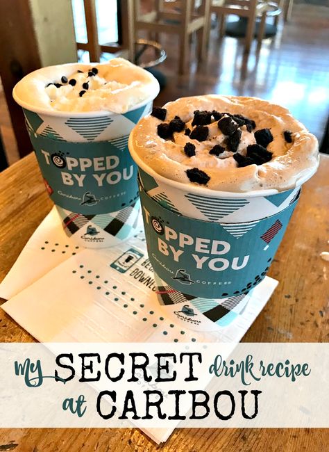 Super top secret Caribou Coffee holiday drinks worth trying! #topbou #ad #coffee Caribou Turtle Mocha Recipe, Caribou Drinks Recipes, Caribou Drinks To Order, Caribou Secret Menu Drinks, Keto Caribou Coffee Drinks, Campfire Mocha Recipe Caribou, Turtle Mocha Caribou Recipe, Crafted Press Coffee Caribou Recipe, Caribou Coffee Recipes