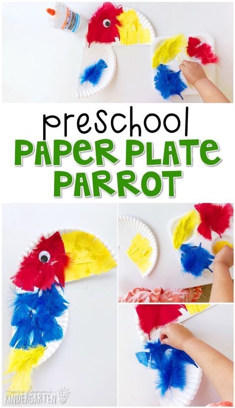 Preschool Rainforest, Rainforest Crafts, Pirate Preschool, Preschool Jungle, Safari Crafts, Rainforest Activities, Parrot Craft, Animal Crafts Preschool, Jungle Crafts