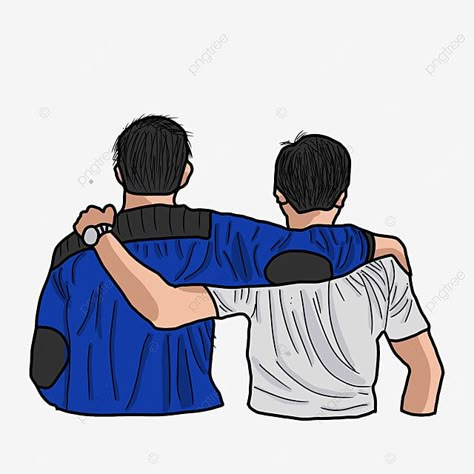 a true friendship between two men who see the future Boy To Boy Friendship, Dost Png Pic, Friends Images Group Of, Friends Png Image, Friend Cartoon Image, Cartoon Two Friends, Two Friends Cartoon, Two Boys Friendship, Best Friends Cartoon Images