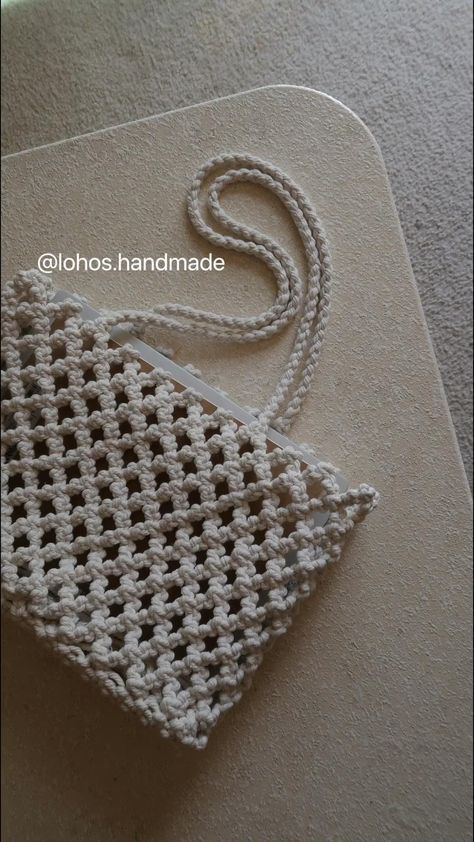 Macrame Tote Bag, Easy Macrame, Square Knot, Diy Simple, Diy Macrame, Macrame, Knot, Purse, Tote Bag