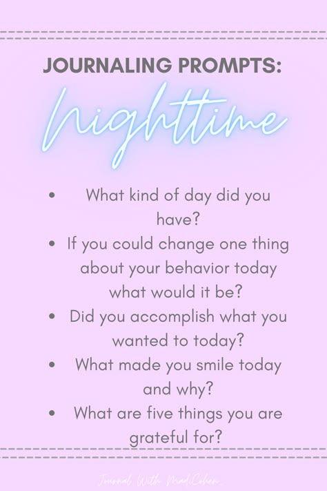 The last addition of journaling prompts for the day is nighttime. Take some time to wind down before you go to sleep to reflect on these prompts. If you have noticed, I ended each guide with a gratitude prompt. I did this because I believe gratitude is the more important thing. Use my FREE guide to aid your bullet journal experience. Follow for more inspiration, tips, and guides! #bulletjournaling #freeguide #journalingprompts Reflection Of The Day, Journal Before Sleep, Journal Prompts Before Sleep, Journal Prompts For Sleep, Journaling Before Sleep, What To Write In A Daily Journal, Gratitude Before Sleep, End Of Night Journal Prompts, Manifestation Journal Prompts Night