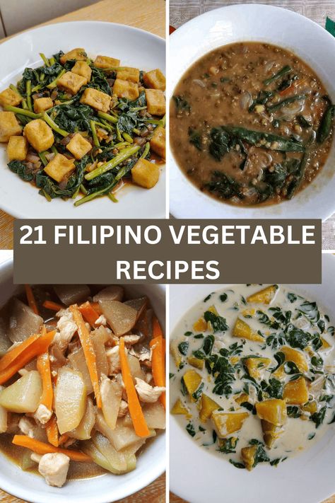 Filipino Vegetable Dishes, Filipino Vegetable Recipes, Easy Filipino Recipes, Spaghetti With Ground Beef, Easy To Cook Meals, Dinner Appetizers, Quick Dinner Recipes, Healthy Crockpot Recipes, Salad Dressing Recipes