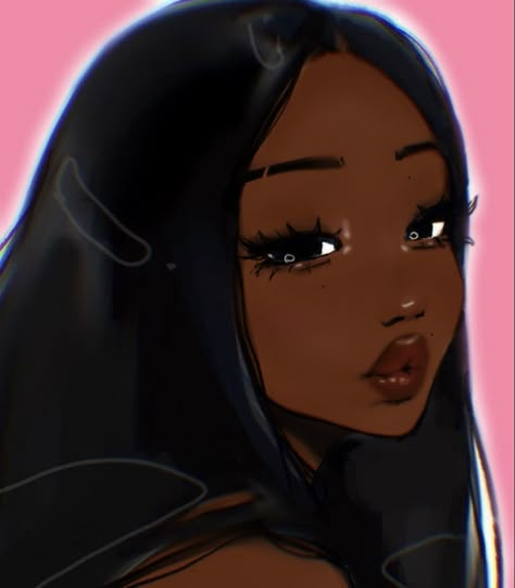 Black Pfps, Black Pfp, Y2k Art, Black Cartoon Characters, Cute Pfps, Black Art Painting, Girl Pfp, Pretty Drawings, Black Characters