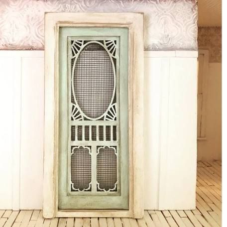 Vintage Screen Doors, Decorative Screen Doors, Dollhouse Door, Old Screen Doors, Wood Screen Door, Diy Screen Door, Farmhouse Dining Set, Cottage Door, Wood Screens