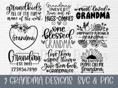 Grandma Svg Bundle Grandma Shirt Svg Blessed Grandma Svg - Etsy Vietnam Blessed Grandma, Nana Svg, Svg Grandma, Grandma Names, Grandma Svg, Name Frame, Faith Svg, Grandma Shirt, Christian Designs