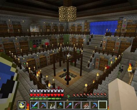 Pinterest wouldn't let me save this image, which is already on the site, so I had to upload it myself. ;/ Minecraft Underground Chest Room, Minecraft Underground Storage Room, Chest Rooms Minecraft, Minecraft Underground Base Design, Minecraft House In A Hill, Minecraft Hill Base, Underground Builds Minecraft, Underground Chest Room Minecraft, Minecraft Mining Base