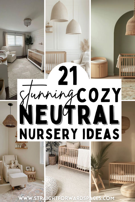 21 Modern Neutral Nursery Ideas You Will Love Taupe And White Nursery, Neutral Nursery Theme Ideas, Best Neutral Paint Colors For Nursery, Nursery Room Minimalist, Neutral Palette Nursery, Brown Themed Nursery, Off White Nursery Walls, Faux Tree In Nursery, Big Nursery Ideas