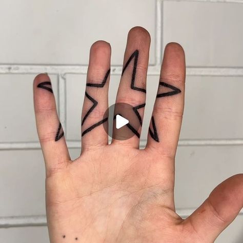 OKEY POKE on Instagram: "I LOVE TATTOOING THE WEIRDER PLACEMENT SPOTS thank u so much to Abby for always being down for the more out there stuff I wanna tattoo 💘 back of fingers overlayed thick star alongside a touched up smiley face on the heel of her palm ✋ thank you so much for the trust again 💛💛💛💛💛💛 #handpoke" Palm Finger Tattoo, Palm Hand Tattoo, Hand Palm Tattoos, Palm Tattoo, Peace Sign Tattoos, Finger Tats, Palm Tattoos, Blue Tattoo, Hand Palm