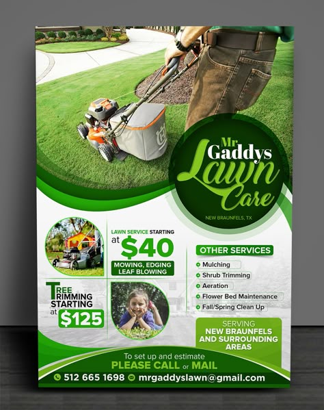 Lawn Mowing Business Cards, Landscaping Modern, Lawn Care Flyers, Animal Pictures For Kids, Spring Clean Up, Store Shelves Design, Lawn Care Business, 포트폴리오 레이아웃, Blank Templates