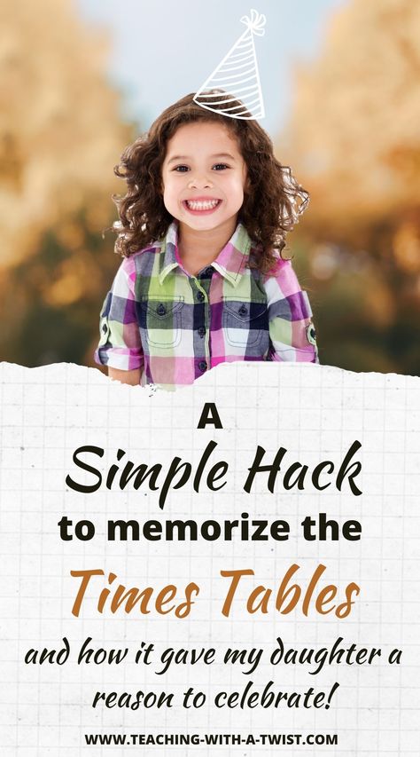 This simple hack will help your child memorize the multiplication facts in the fastest, easiest and most fun way possible. Find out how memorizing the times tables gave one mom's daughter a reason to celebrate! #multiplication #3rdgrademath #thirdgrademath #multiplicationfacts #homeschoolmath Teach Times Tables, Easy Multiplication, Math Intervention Activities, Multiplication Facts Memorizing, Junk Stuff, Intervention Activities, Math Card Games, Math Tips, Multiplication Tables